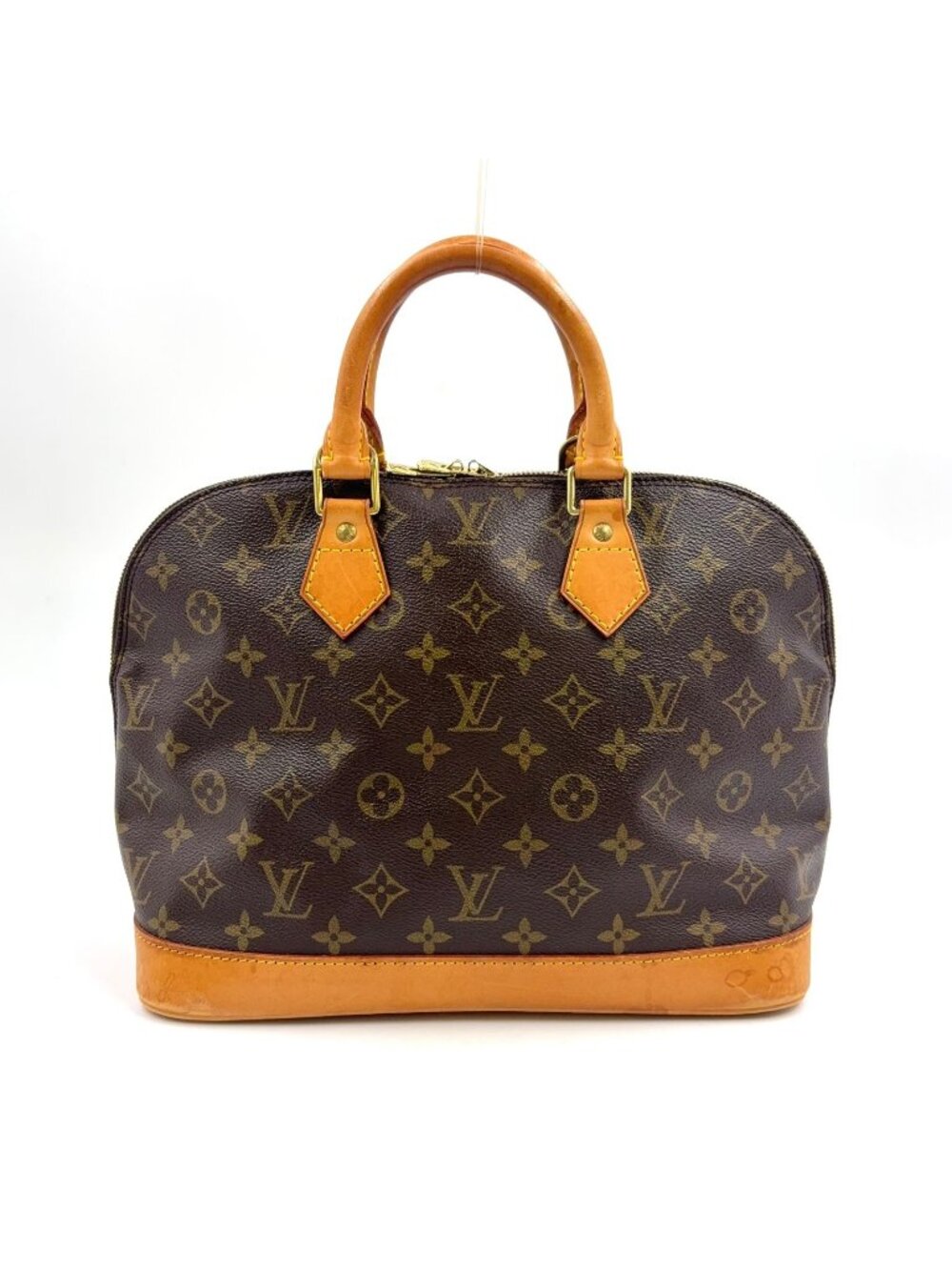 Louis Vuitton Alma PM Monogram Leather Brown Light Handbag Gold
